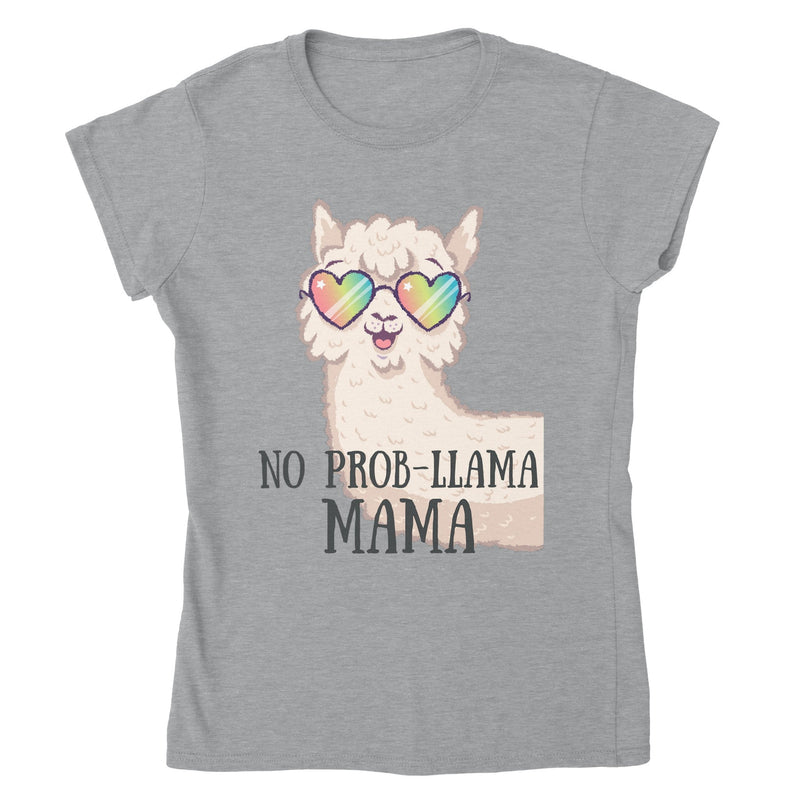 No Prob-llama Mama T-shirt, Llama Lover Tee, Cute Llama Top, Summer Llama Top, - BK Creations