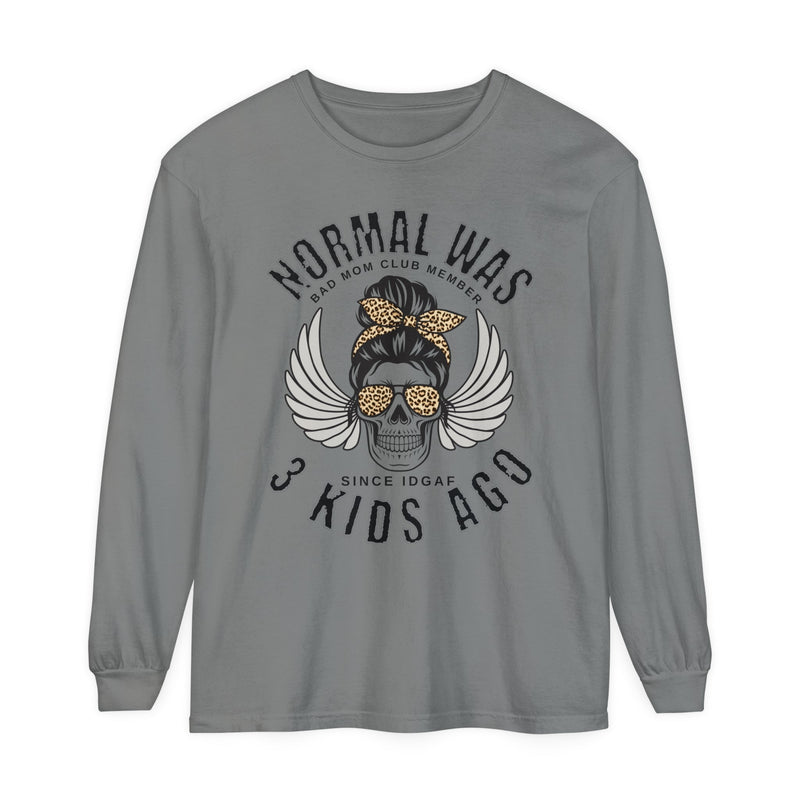 Normal Was 3 Kids Ago, Bad Moms Club Long Sleeve Shirt - BigKer Creations