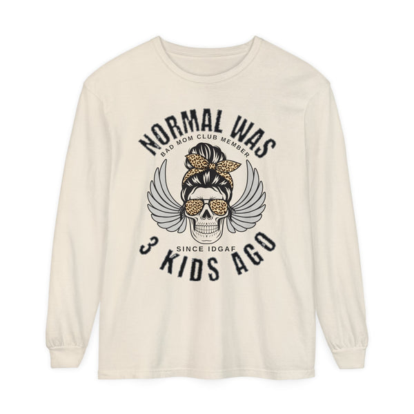 Normal Was 3 Kids Ago, Bad Moms Club Long Sleeve Shirt - BigKer Creations