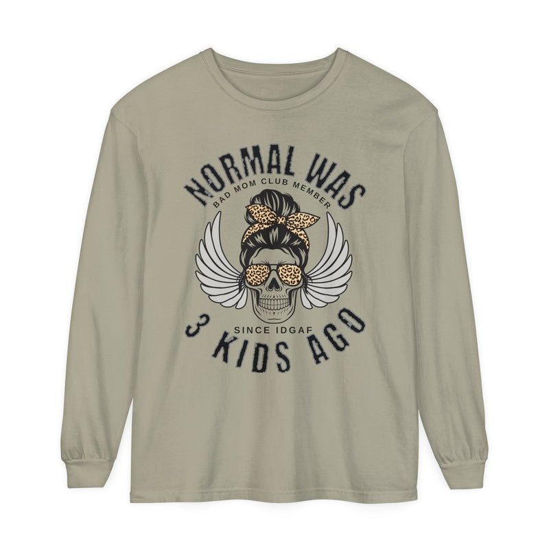 Normal Was 3 Kids Ago, Bad Moms Club Long Sleeve Shirt - BigKer Creations