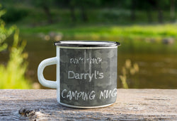 Personalized 12oz Camo Camping Enamel Mug - BigKer Creations