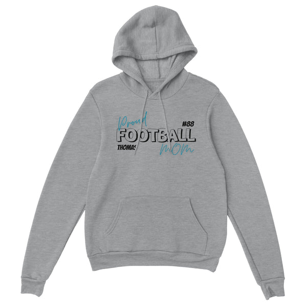 Personalized Proud Football Mom Pullover Hoodie - BigKer Creations