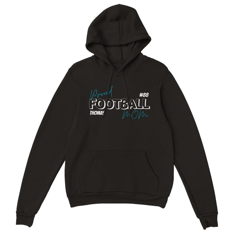 Personalized Proud Football Mom Pullover Hoodie - BigKer Creations