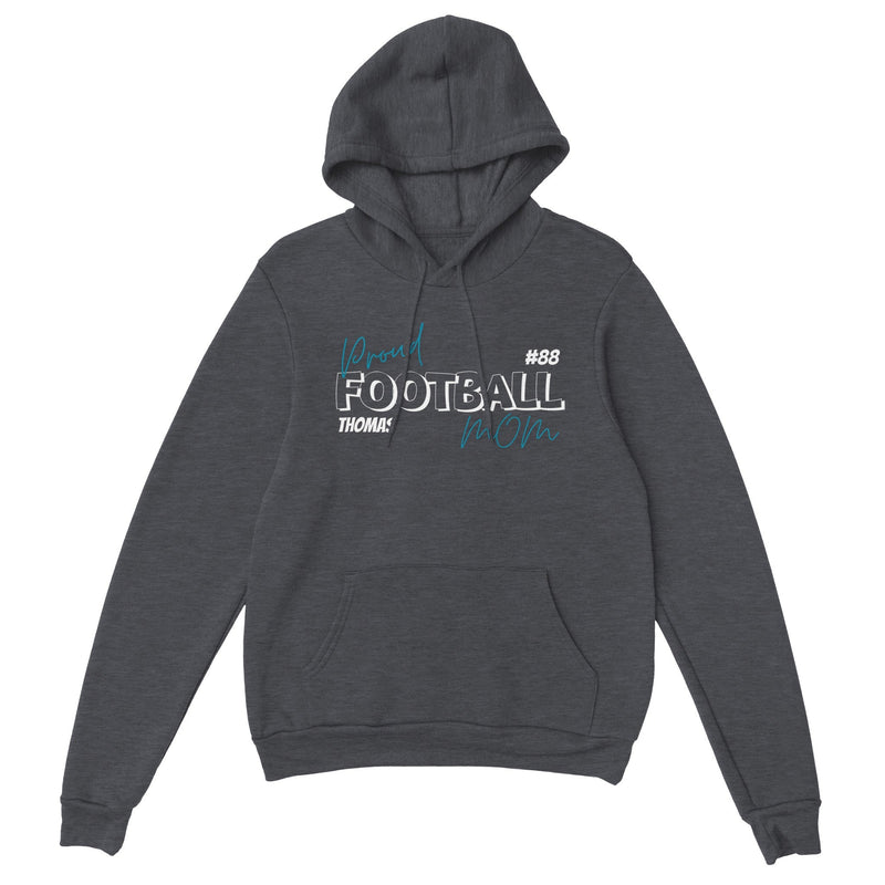 Personalized Proud Football Mom Pullover Hoodie - BigKer Creations