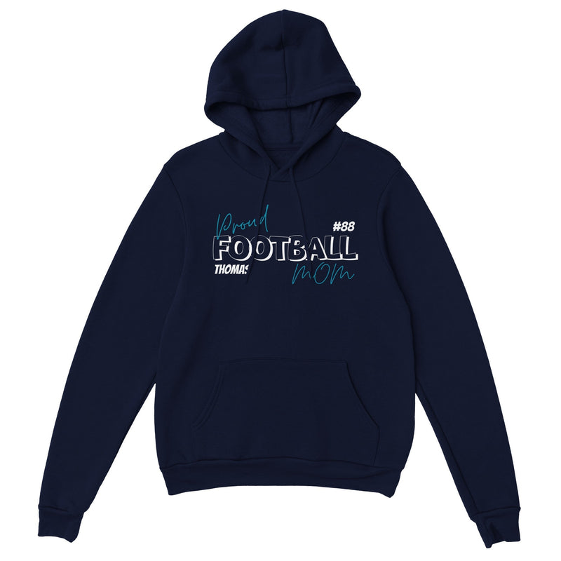 Personalized Proud Football Mom Pullover Hoodie - BigKer Creations