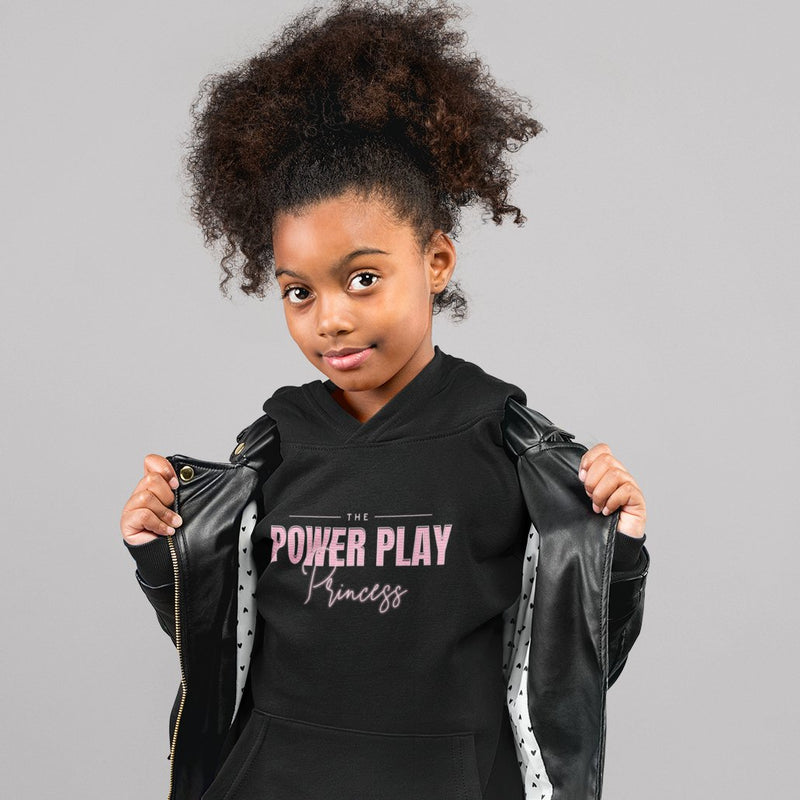 Power Play Princess Kids Hockey Pullover Hoodie - BigKer Creations