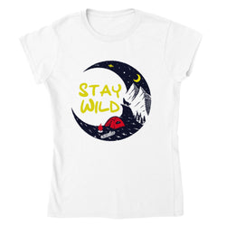 Stay Wild Camping Women's T-shirt, Ladies Camping Tshirt, Camping T-shirt Gift, Graphic Camping Tee, Outdoor Lover Tee, Campfire T-shirt - BK Creations