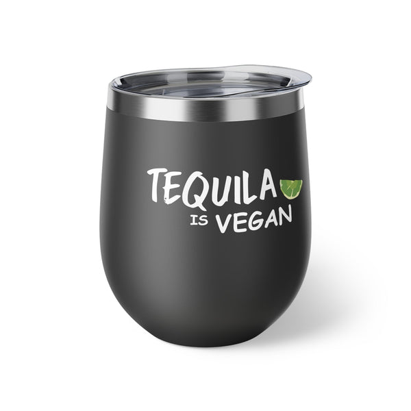 Tequila is Vegan Copper Vacuum Insulated Cup, 12oz - BigKer Creations