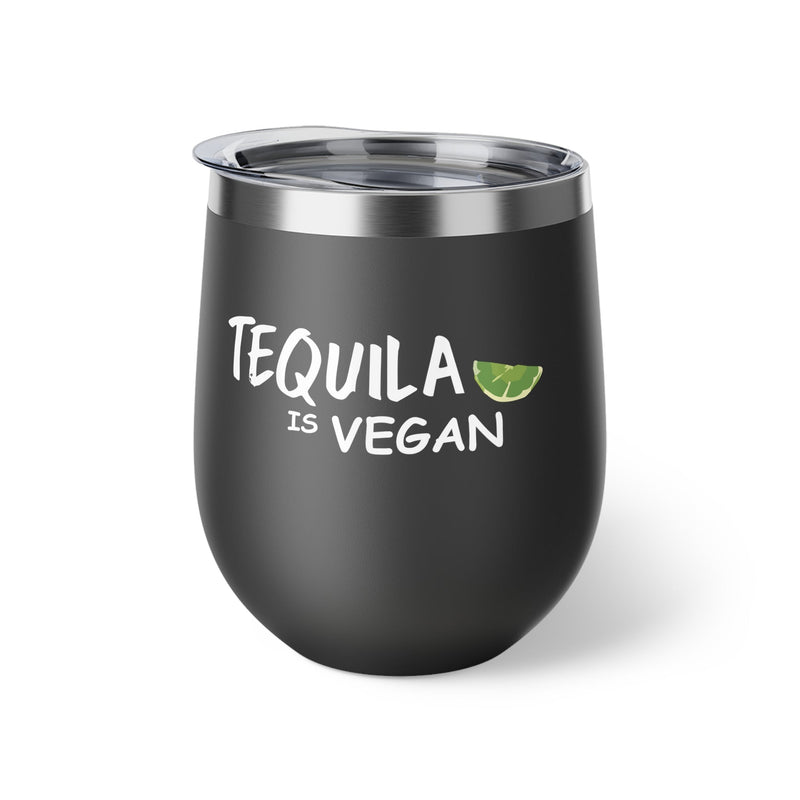 Tequila is Vegan Copper Vacuum Insulated Cup, 12oz - BigKer Creations