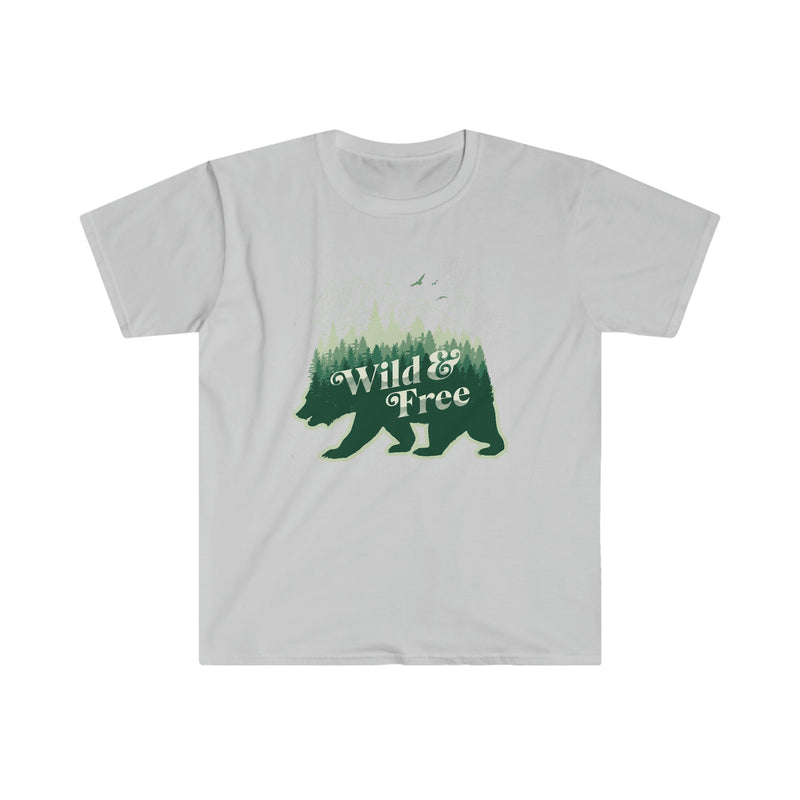 Wild & Free Bear Camping T-Shirt - BigKer Creations