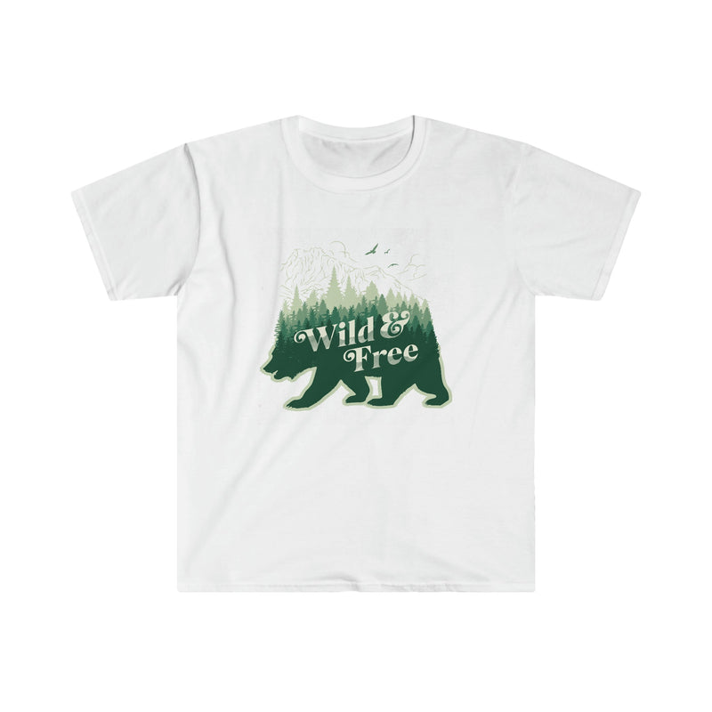 Wild & Free Bear Camping T-Shirt - BigKer Creations