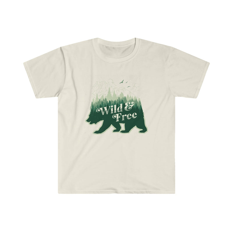 Wild & Free Bear Camping T-Shirt - BigKer Creations