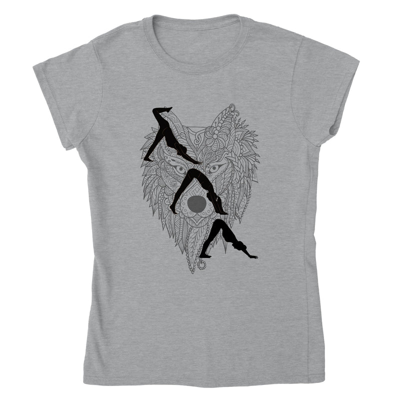 Wolf Dog Yoga T-shirt - BK Creations